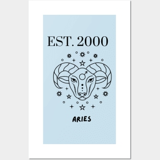 Est. 2000 Aries Zodiac Posters and Art